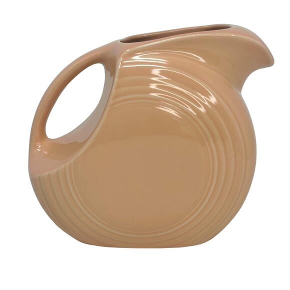 Homer Laughlin Fiesta Ware Apricot Disc Pitcher 1980s - PEACH APRICOT - Picture 1 of 6